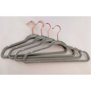 *RARE* Limited Edition LuLaRoe Slim Grey Velvet and Rose Gold Hangers Set